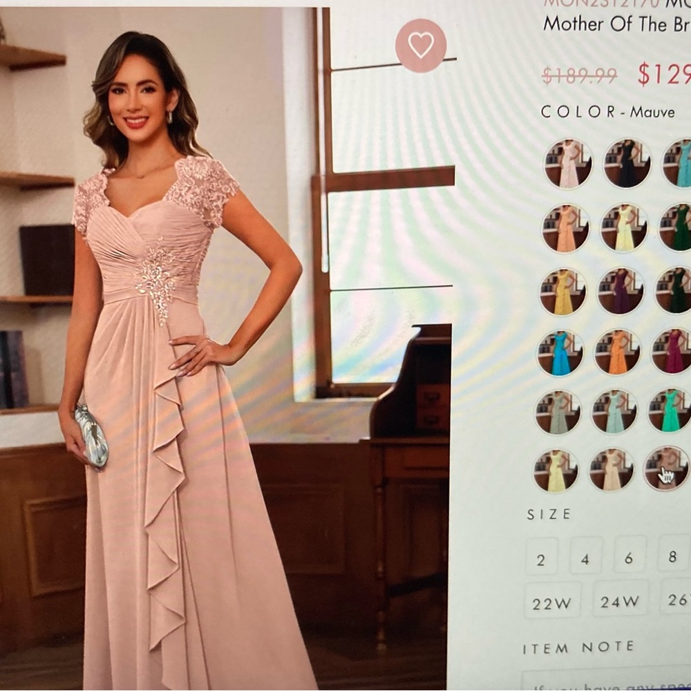 Chic Mauve Lace Maxi Dress
